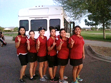 Photo Courtesy of: Kaitlyn McFarland
Girls Golf team after their first win against Agua Fria, and LaJoya Monday September 22nd 
(left-Right) Alejandra ‘18, Kaitlyn ‘16, Ivonne ‘15, Julissa ‘15, Priscilla ’16, and Molina ‘16
