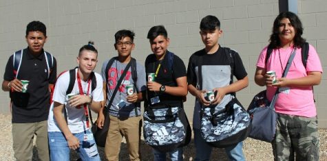 Students enjoy refreshing Gatorade.